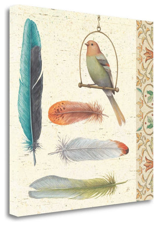"Feather Tales II" By Daphne Brissonnet, Giclee Print on Gallery Wrap Canvas