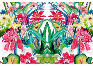 Multi Florals Door Mat 18x26