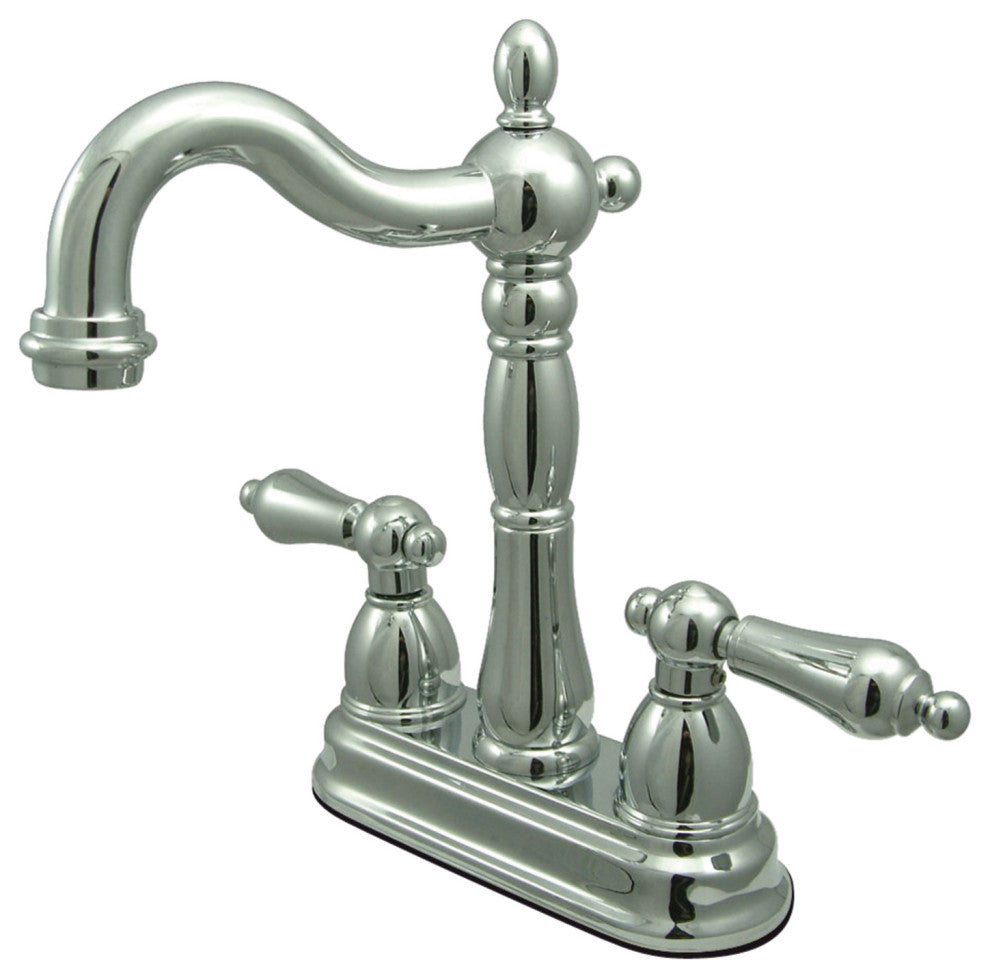 Kingston Brass 4" Centerset Bar Faucet, Polished Chrome