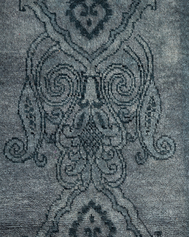 Fine Vibrance, One-of-a-Kind Hand-Knotted Area Rug Gray, 9' 4" x 11' 5"