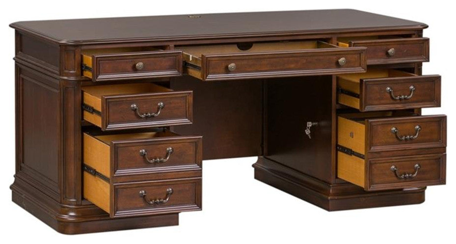 Brayton Manor Dark Brown Jr Executive Desk