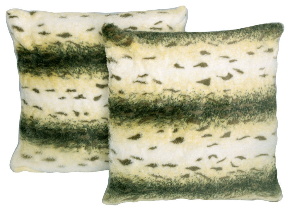 Citraka Faux Fur Pillow Shell Set