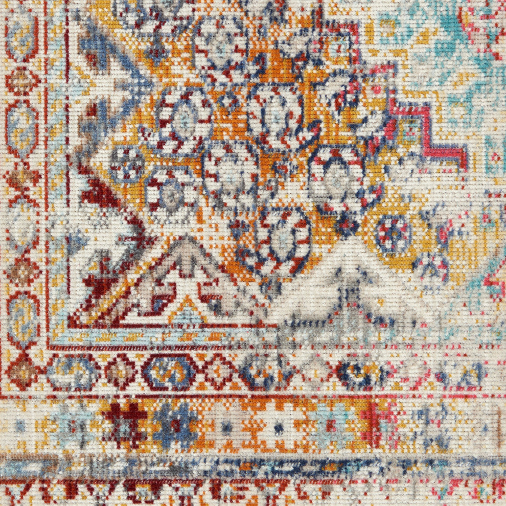 Nourison Vintage Kashan 6' x Round Multicolor Vintage Indoor Area Rug