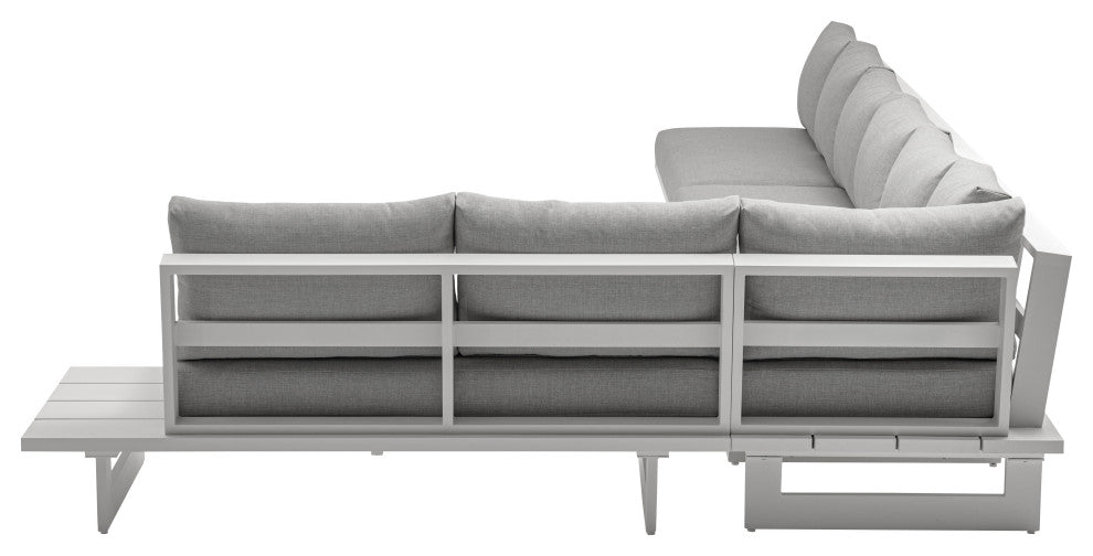 Maldives Grey Water Resistant Fabric Outdoor Patio Modular Sectional