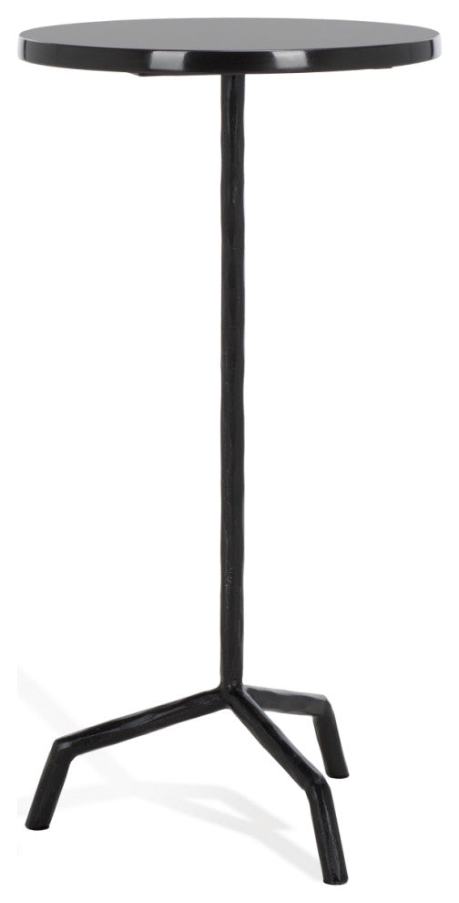 Safavieh Couture Fabrianna Marble Top Drink Table, Black
