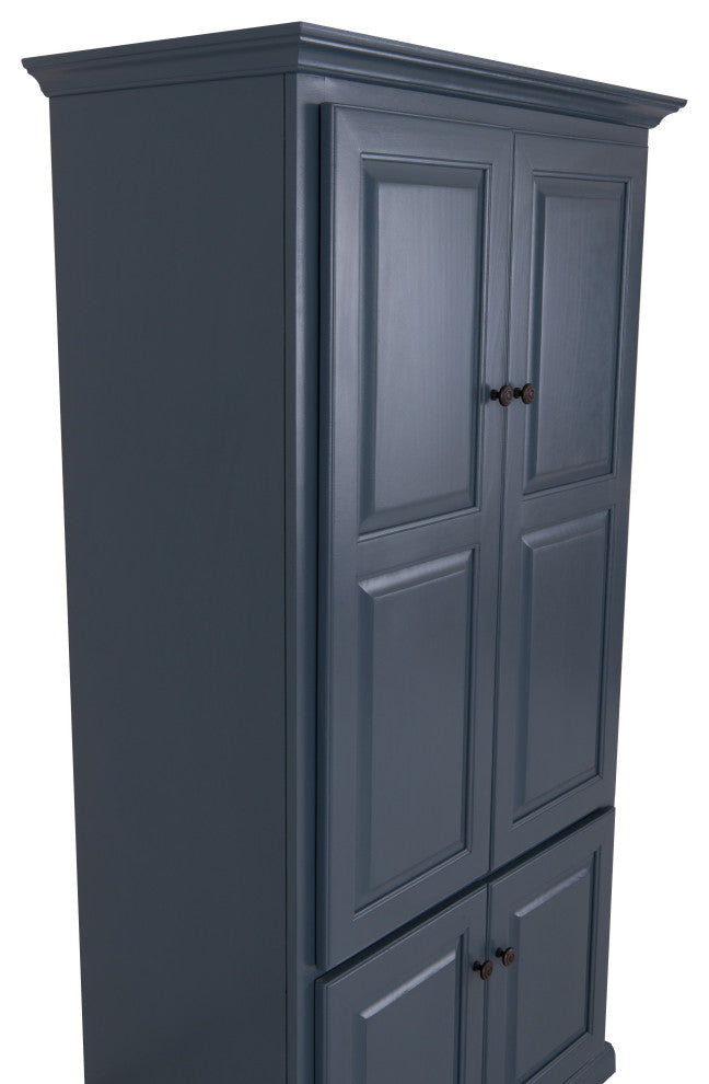 Double Wide Kitchen Pantry Cabinet, Caribbean Rum