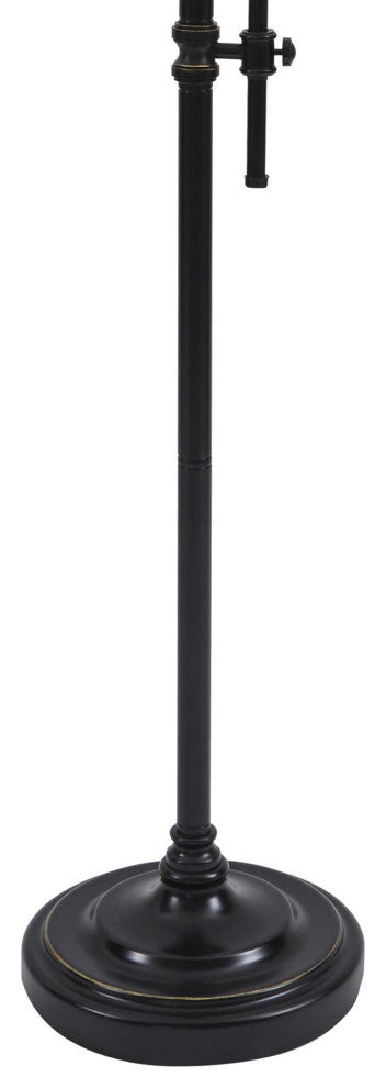 Benzara BM215054 Drum Shade Metal Frame Floor Lamp, Black and Light Gray