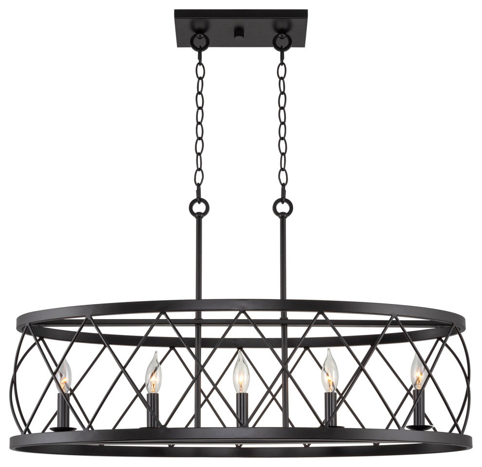 Kira Home Eleanor 33" Kitchen Island Light, Adjustable Height, Dark Oil-Rubbed