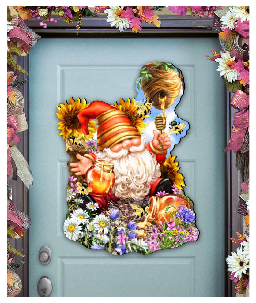 Honeycomb Dwarf Easter Door Decor