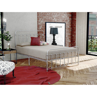 Garland Full Bed Frame, 6 Metal Legs, Bed Frame, Powder Coating Silver