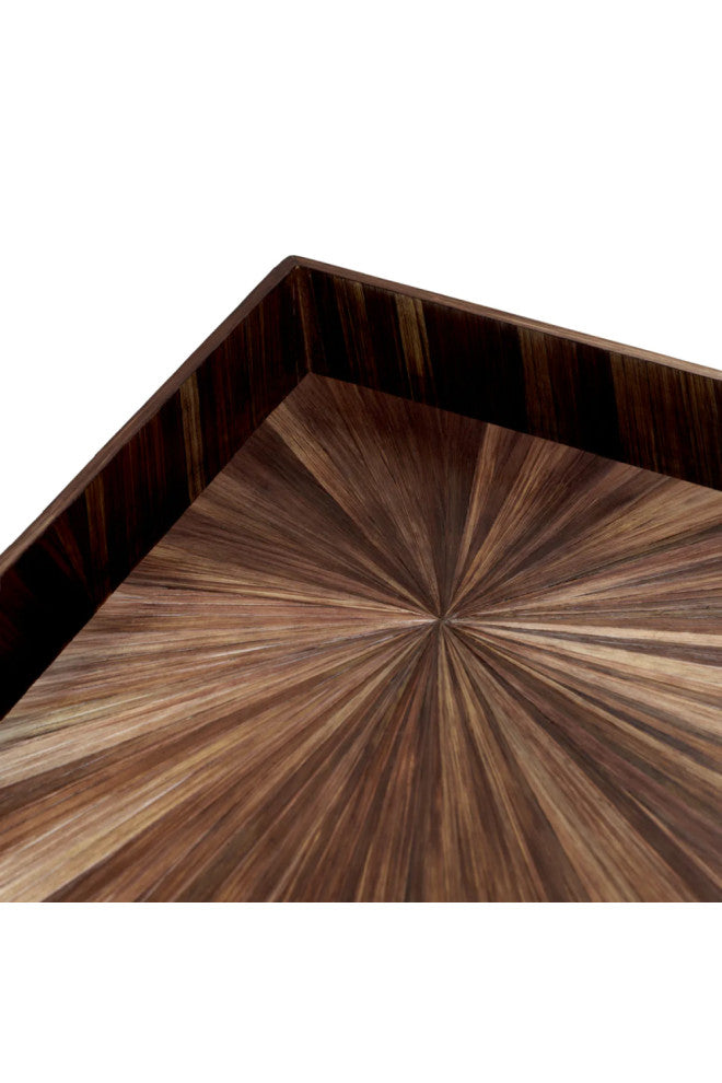 Brown Marquetry Desk Tray, Eichholtz Harvard, Small