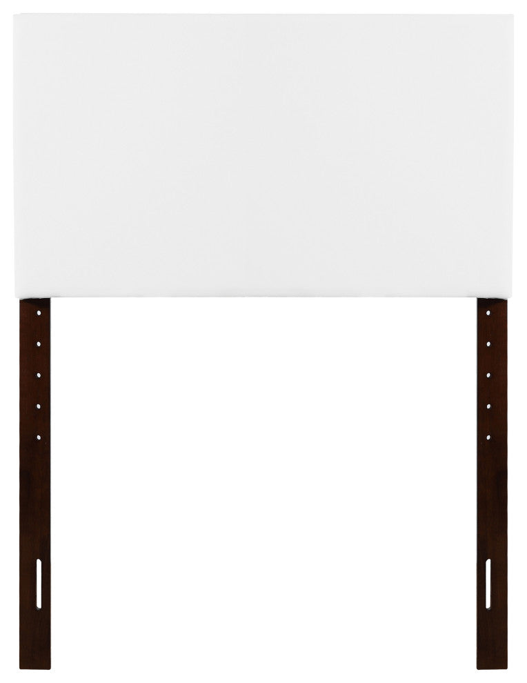 Novo Faux Leather Headboard, White, Twin
