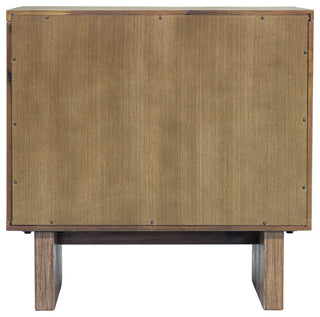 Atlantis 2-Drawer Solid Acacia Nightstand, Taupe