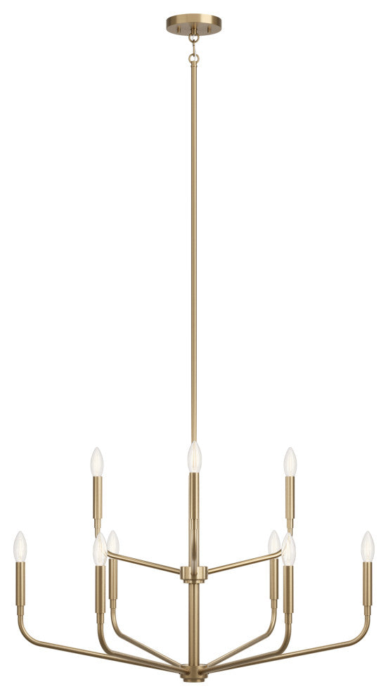 Madden Chandelier, Black, Champagne Bronze, 45"