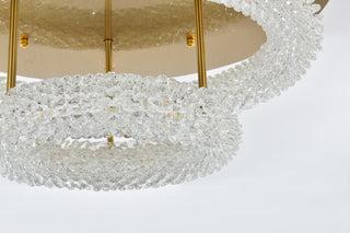 Elegant Lighting 3800F22L2 Bowen 22"W LED Semi-Flush Ceiling - Chrome