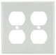 Sunlite E212/W 2 Gang Duplex Receptacle Plate, White