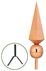 Lancelot Polished Copper Rooftop Finial