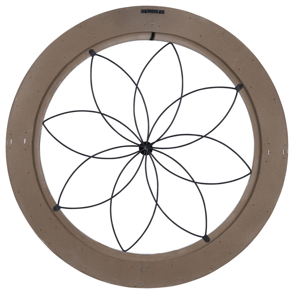 Wire Flower Framed Wall D"cor
