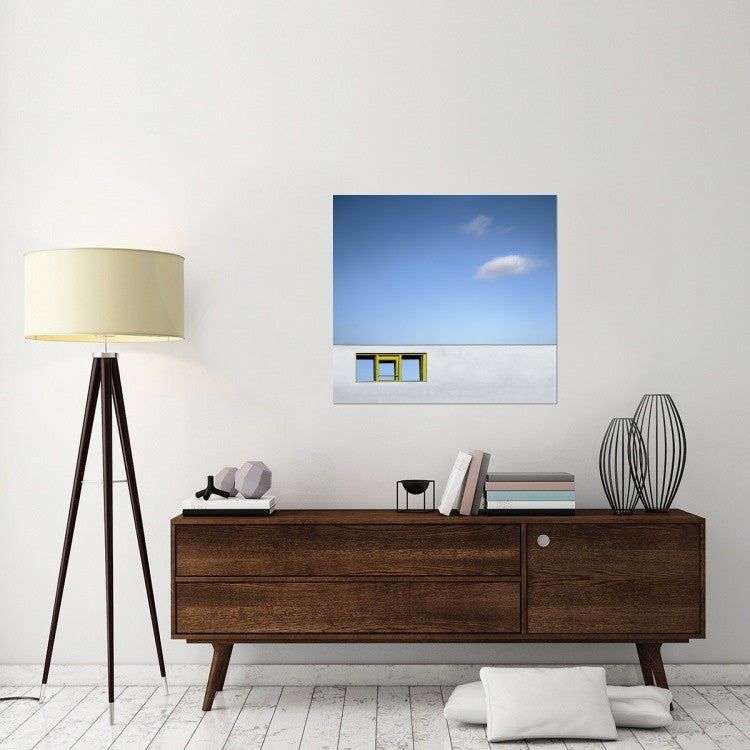 "Yellow Window" Stretched Canvas Giclee by Gilbert Claes, 36x33"