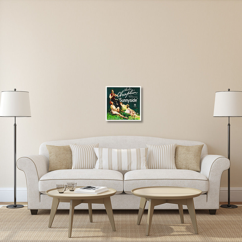 "Charlie Chaplin - Sunnyside, 1919" Canvas Giclee, 22"x22"