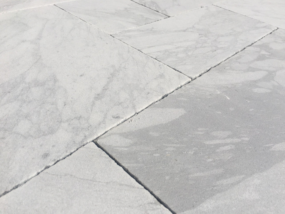 CroixWhite 12"x24" 3CM Marble Sandblasted Pool Coping 4"x4", Sample