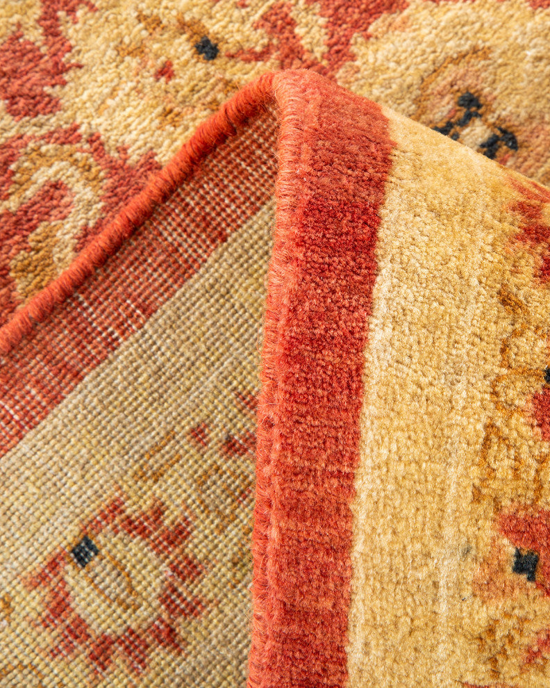 Mogul, One-of-a-Kind Hand-Knotted Area Rug, Orange, 6' 3" x 9' 2"