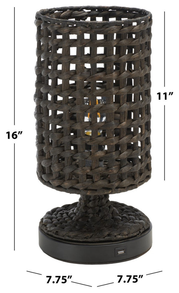 Safavieh Knowles Table Lamp With USB Port Black