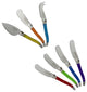 7 Piece Laguiole Jewel Colors Cheese Knife And Spreader Set