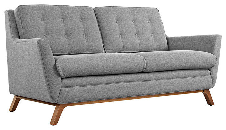 Beguile 3 Piece Upholstered Fabric Living Room Set, Gray
