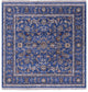 6' Square Wool & Silk Persian Nain Hand Knotted Rug - Q14896