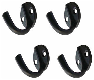 4 Hook Wrought Iron Black RSF Coat 1 1/2" X  1 3/4" |