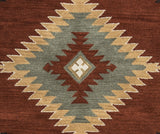 Rizzy Home Southwest SU1822 Rust Southwest/Tribal Area Rug, Rectangular 5'x8'