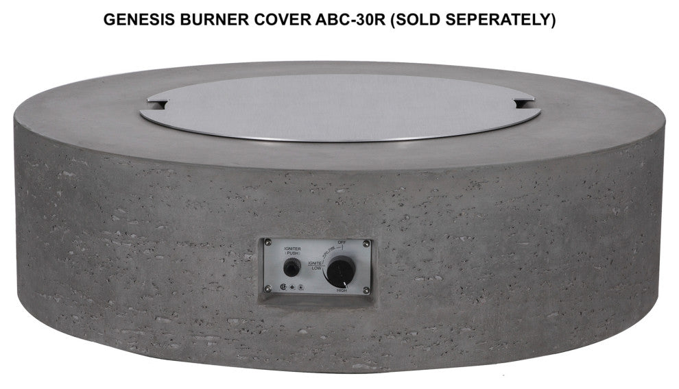 25" Aluminum Round Fire Pit Burner Cover