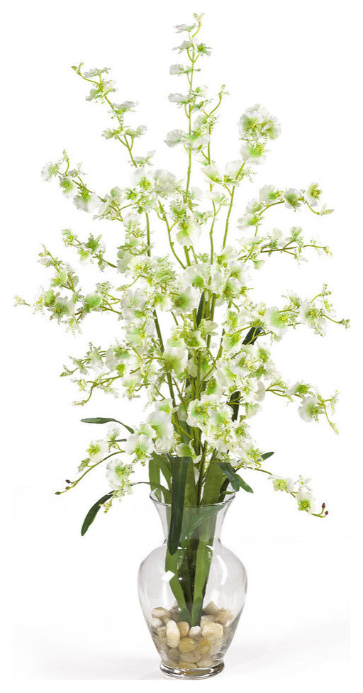 Dancing Lady Liquid Illusion Silk Flower Arrangement, Green