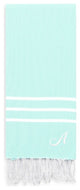Linum Home Alara Turkish Pestemal Beach Towel, Soft Aqua, G