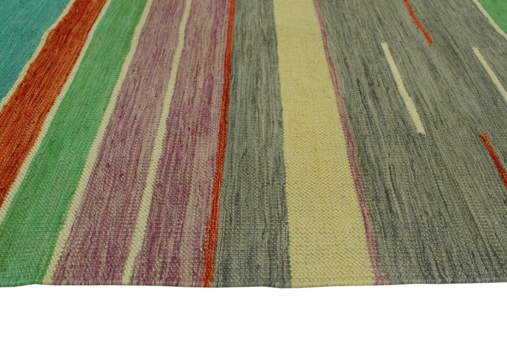 Winchester Kilim Waleed Gray/Beige Rug, 6'6x9'8