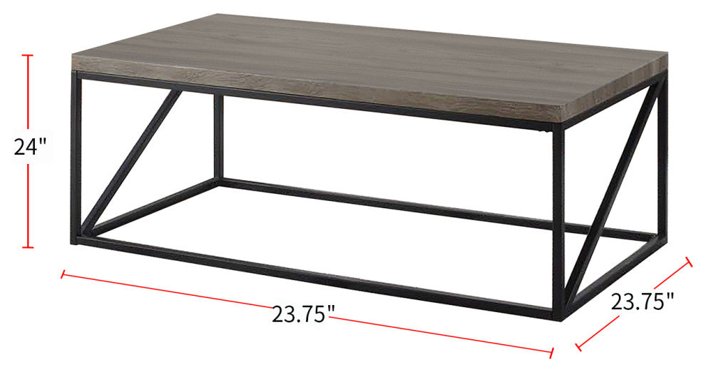 Rectangular Coffee Table, Sonoma Gray