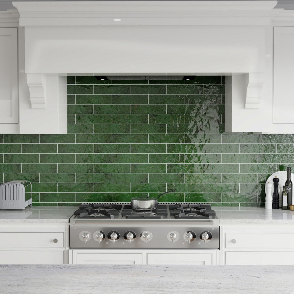 Viva Antic Verde Ceramic Wall Tile, Verde