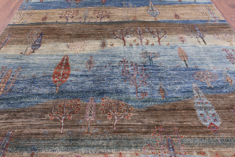 8' 0" X 9' 9" Tribal Persian Gabbeh Hand Knotted Rug Q5267
