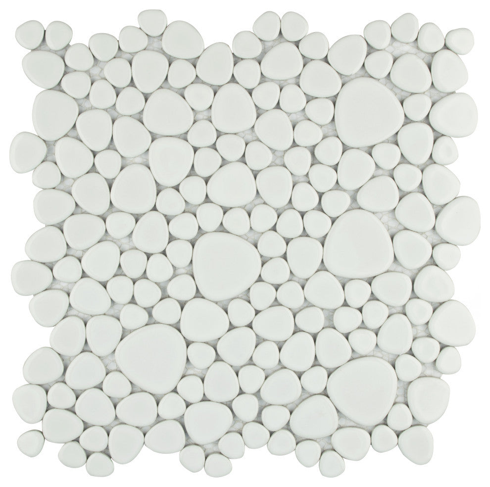 Pebble White Porcelain Floor and Wall Tile