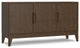 Harper Solid Hardwood 3 Door Sideboard Buffet / Storage Cabinet, Walnut Brown