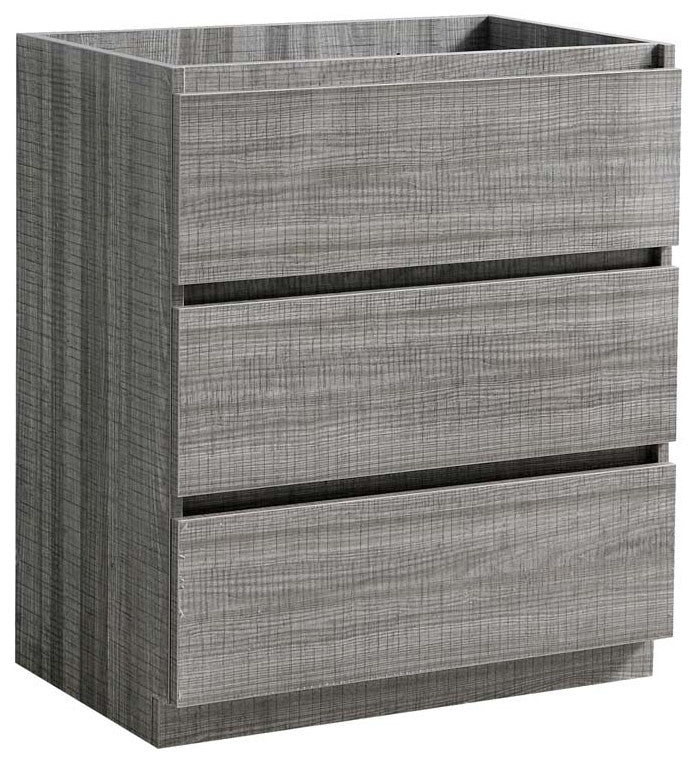 Fresca Lazzaro 30" Gloss Ash Gray Cabinet