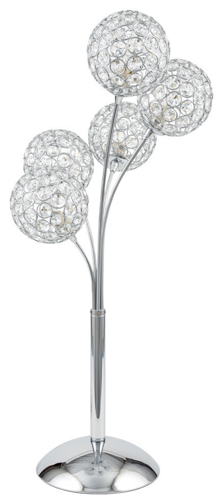 Thailand Crystal Domes Dimmable 5 LED Light Table Lamp