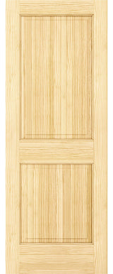 Colonial Two Panel Passage Door, Unfinished, 36"x80"x1.375"