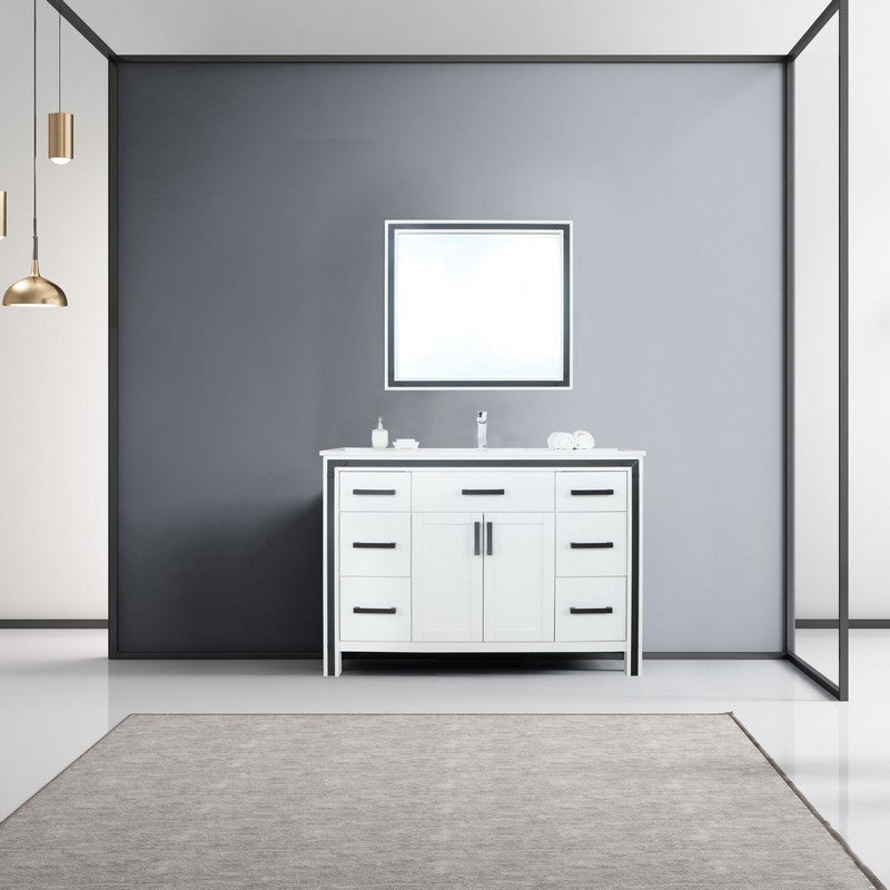 Ziva Transitional White 48" Single Vanity Set