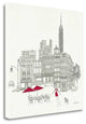 "World Cafe III - Nyc Red" By Avery Tillmon, Giclee Print on Gallery Wrap Canvas