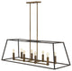 Hinkley Fulton Medium Eight Light Open Frame Linear, Bronze