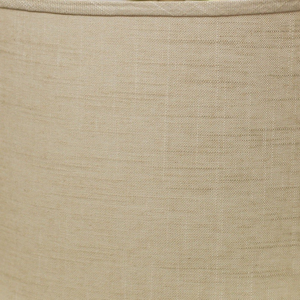 13" Light Wheat Throwback Drum Linen Lampshade