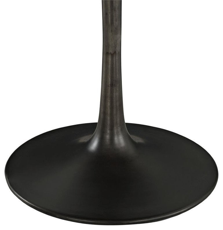 Modern Black Drive Round Wood Top Dining Table