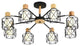 Lancy | Modern Creative Wooden Ceiling Chandelier for Living Room, Bedroom, Black, 6 Lights